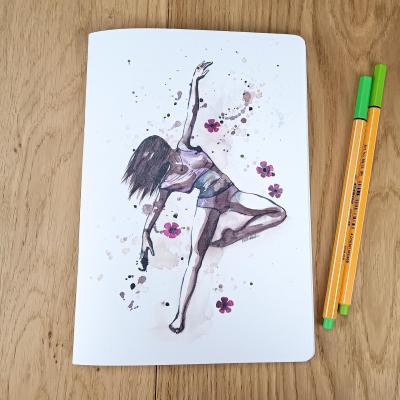 Carnet A5 Danse avec les fleurs - couverture