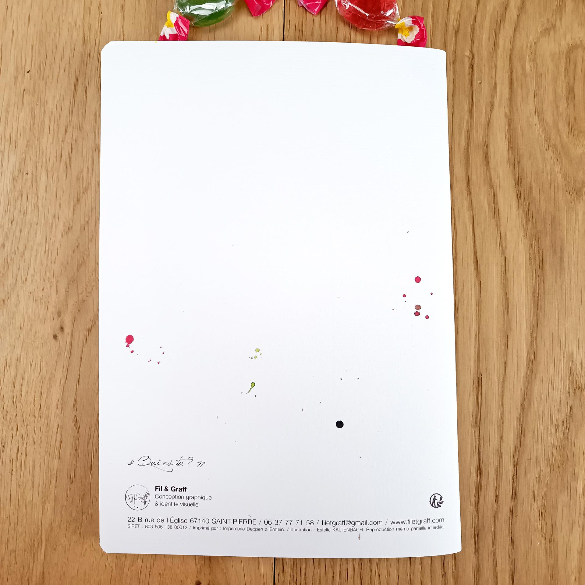 Carnet A5 - Qui es-tu ? - dos