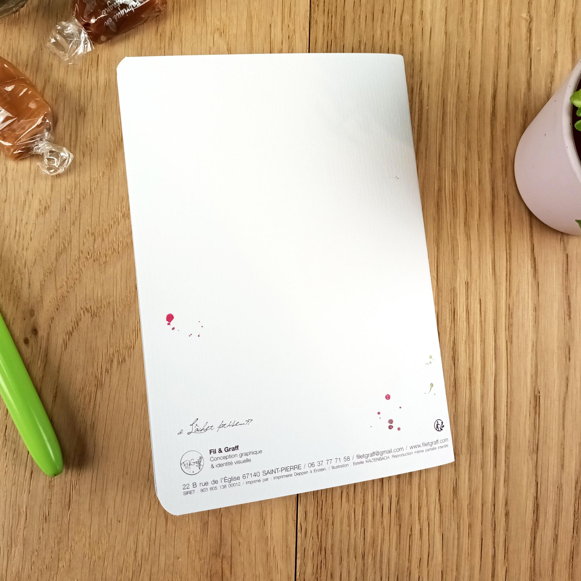 Carnet A6 Lâcher prise - dos