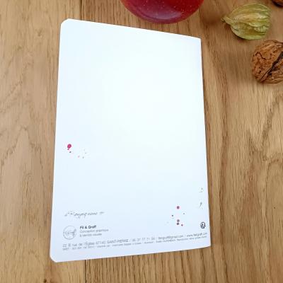 Carnet A6 Rouge queue - dos